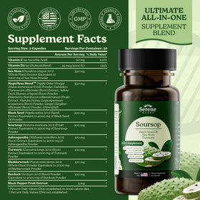Capsules de mousse de mer Serene Herbs sur une table