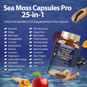 Capsules de mousse de mer Totaria, bouteille arrière vue