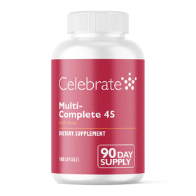 Capsules de multivitamine Multi-Complete 45 mg Fer de Celebrate, vue de face