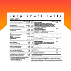 Capsules de multivitamine optimale Seeking Health sur fond blanc