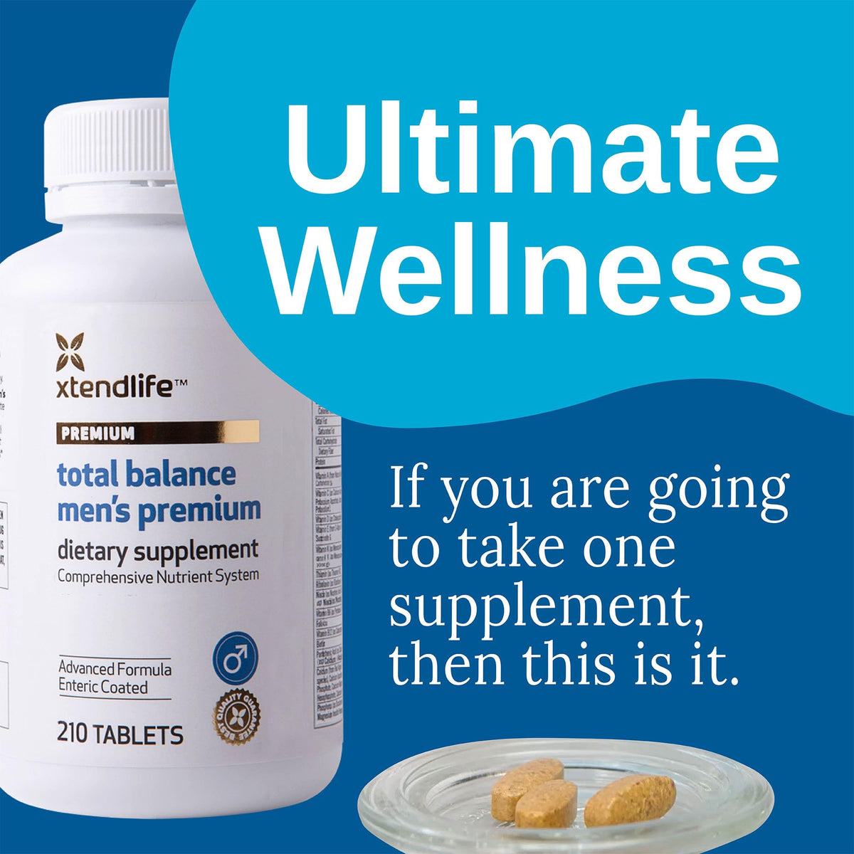 Capsules de multivitamine Xtendlife pour hommes, présentation de la formule