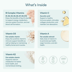 Capsules de Multivitamines Bettervits sur une surface en bois