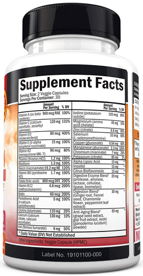 Capsules de multivitamines BioSchwartz dans la main d'une personne