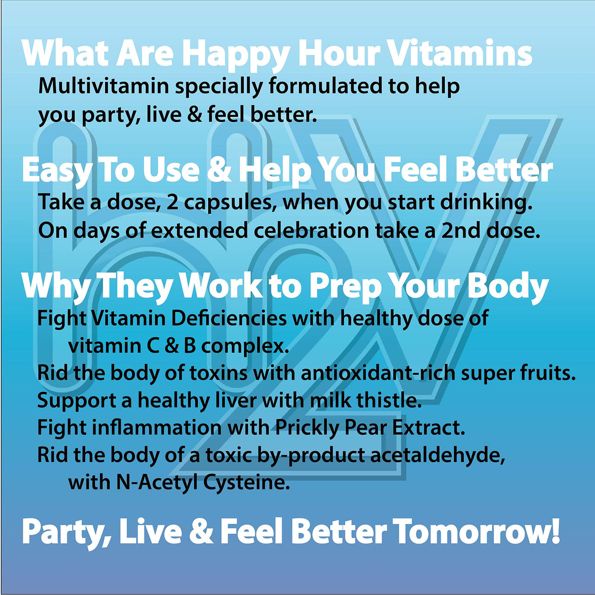 Capsules de multivitamines Happy Hour sur une table en bois