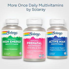 Capsules de multivitamines prénatales SOLARAY avec des plantes
