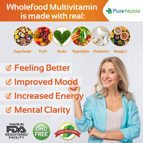 Capsules de multivitamines PureNutria dans une main