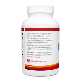 Capsules de Muscle Mag Wellness Resources en gros plan