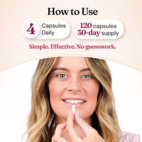 Capsules de Myo & D-Chiro Inositol avec un verre d'eau