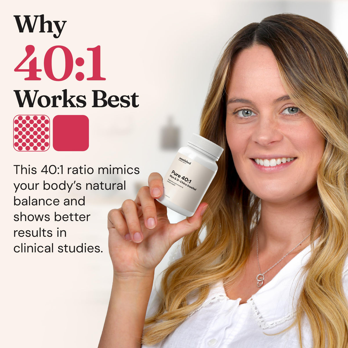 Capsules de Myo & D-Chiro Inositol sur une surface blanche