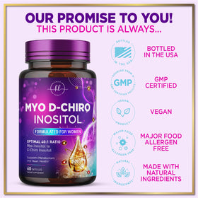 Capsules de Myo-Inositol 2000mg dans un flacon transparent