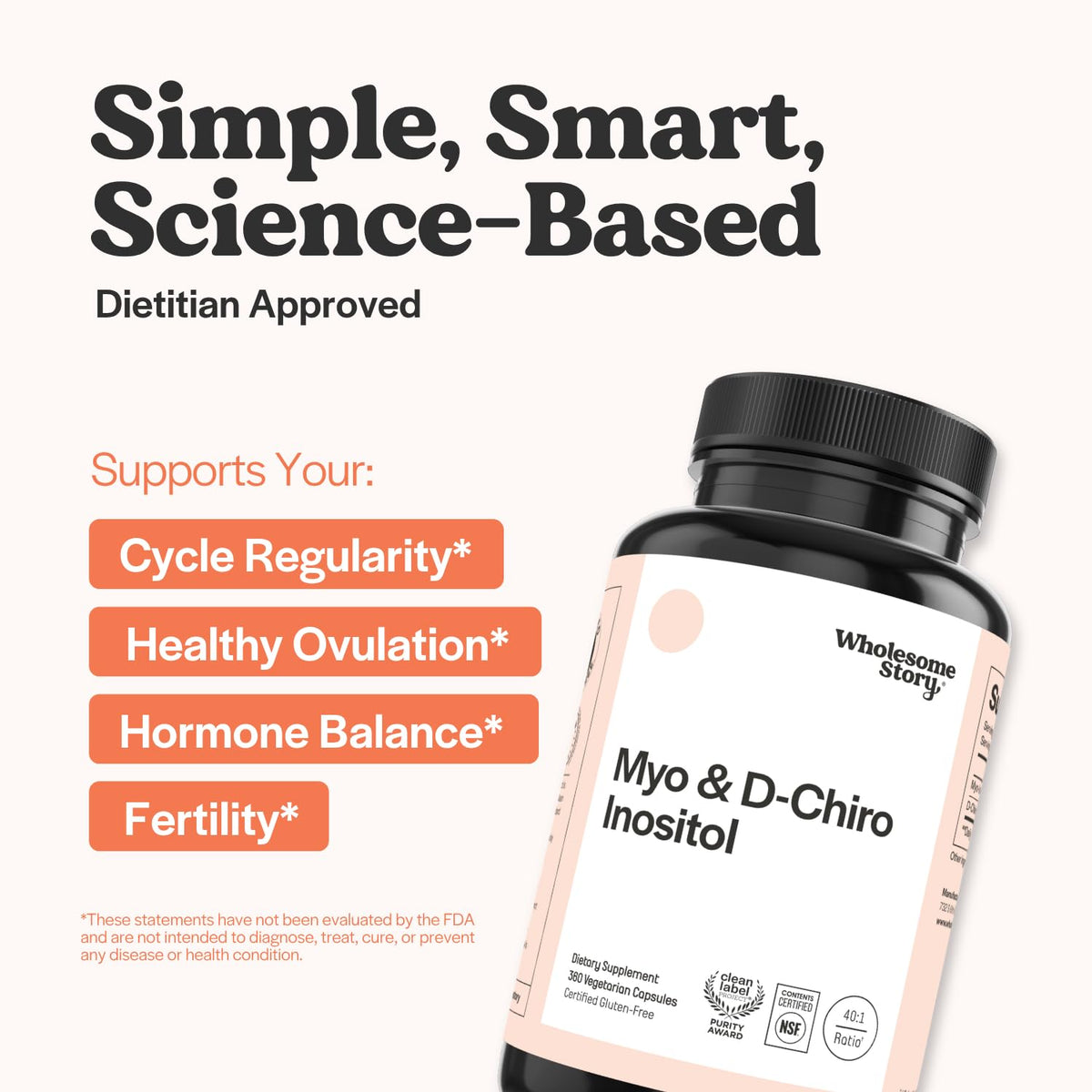 Capsules de Myo-Inositol & D-Chiro Inositol sur une table