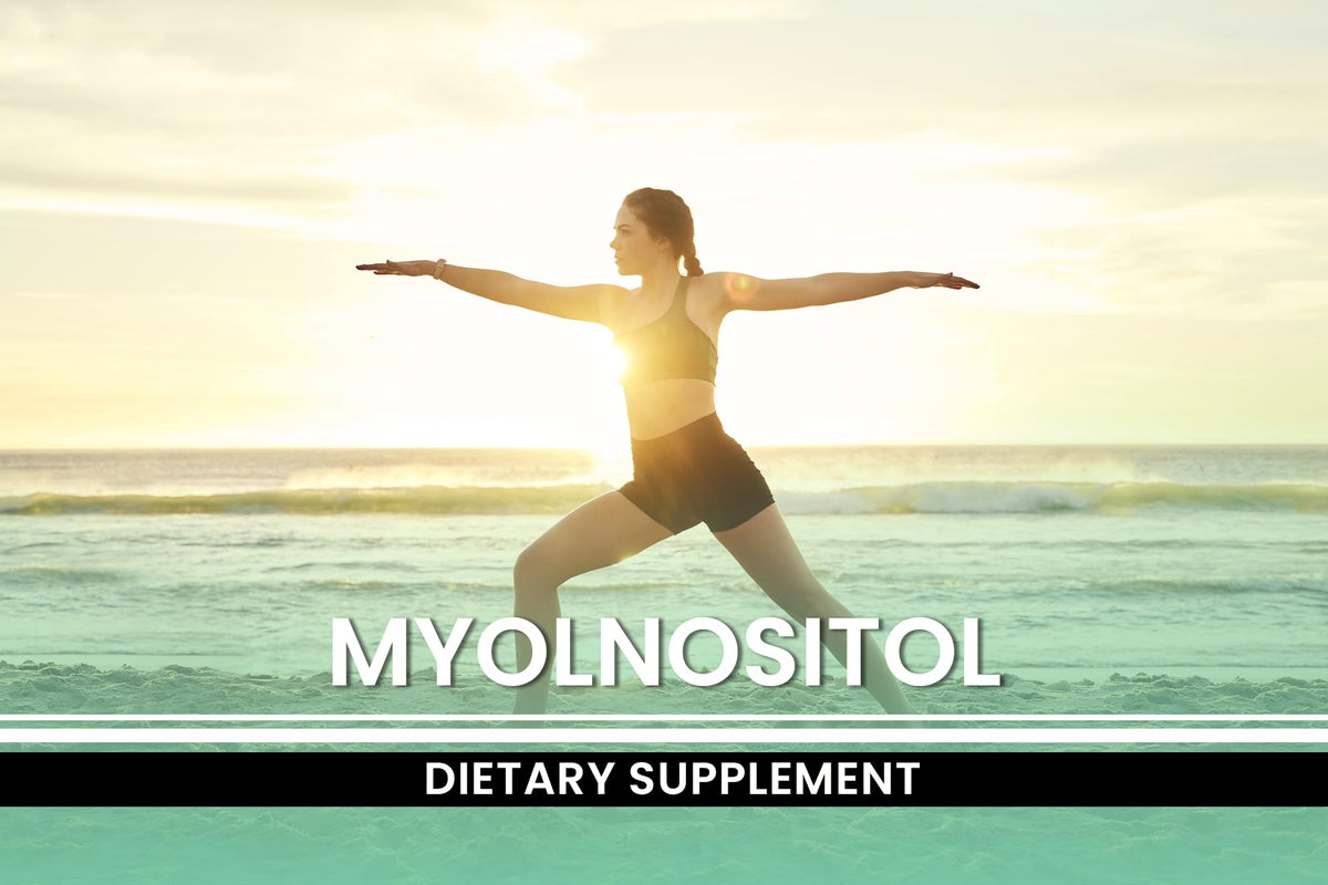 Capsules de Myo-Inositol sur une table en bois