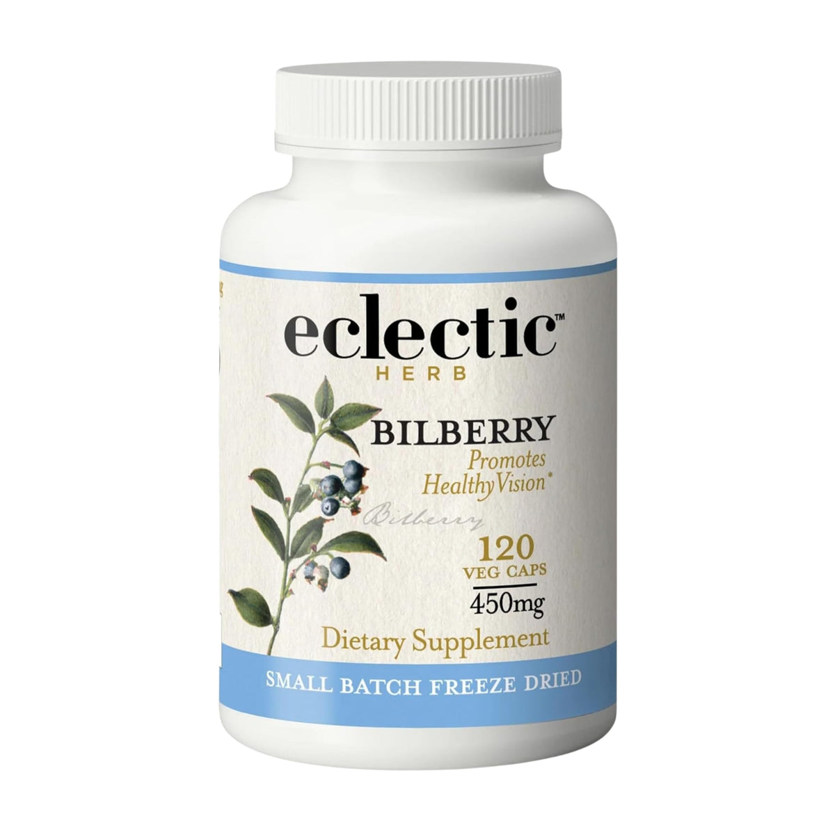 Capsules de myrtille ECLECTIC INSTITUTE 120 CT, vue de face