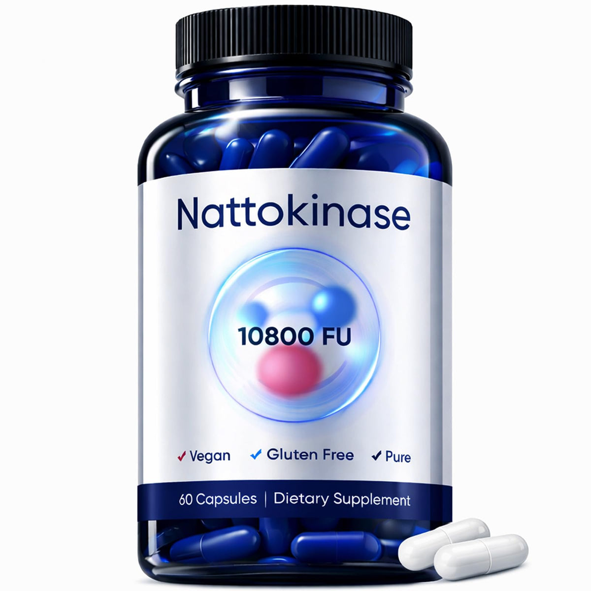 Capsules de nattokinase DXWXH 10800 FU vue de face