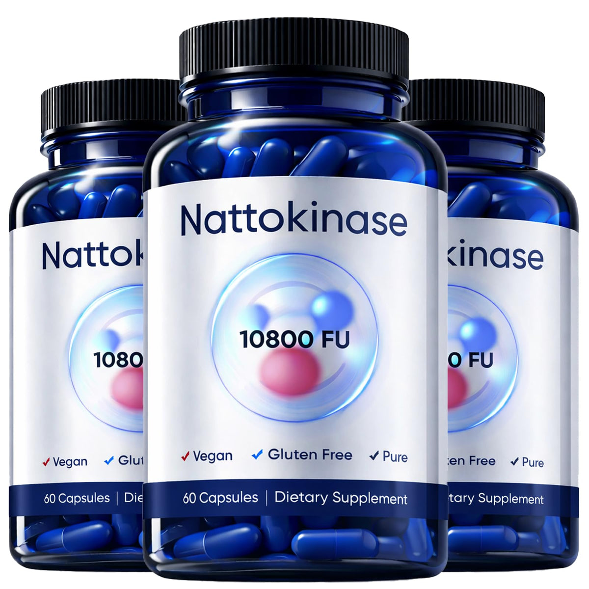 Capsules de Nattokinase DXWXH, vue de face avec emballage