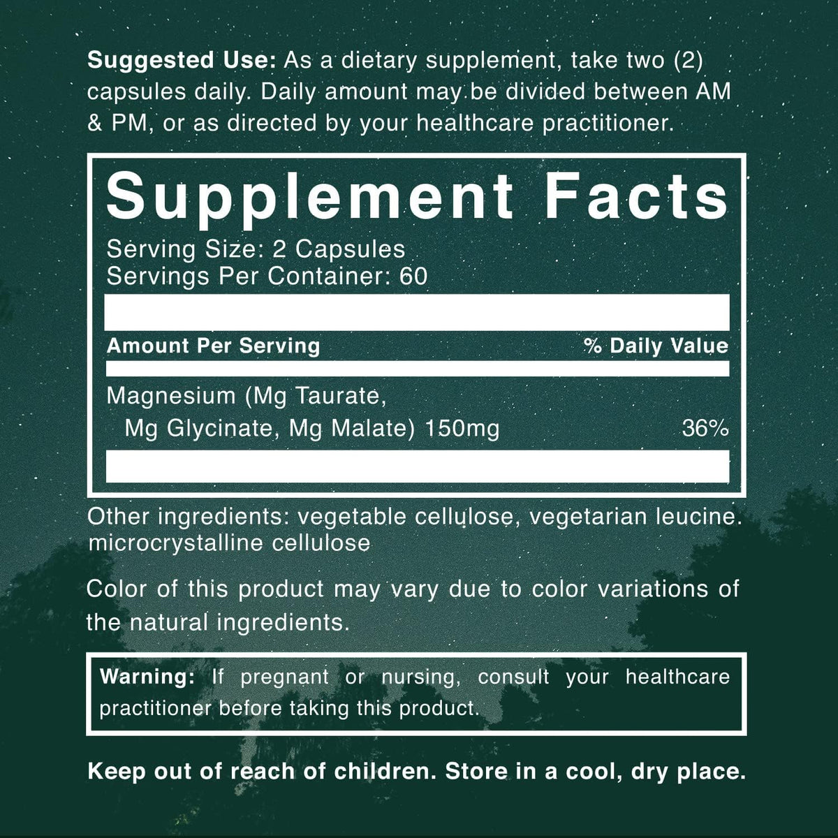 Capsules de Natural Rhythm Triple Calm Magnesium sur une table