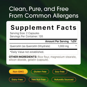 Capsules de NatureBell Quercetin 1 000 mg sur une surface
