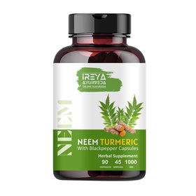 Capsules de Neem et Curcuma Ireya Ayurveda 90 capsules vue de face