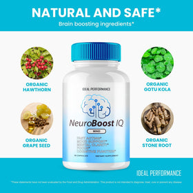 Capsules de Neuro IQ d'IDEAL PERFORMANCE dans une cuillère