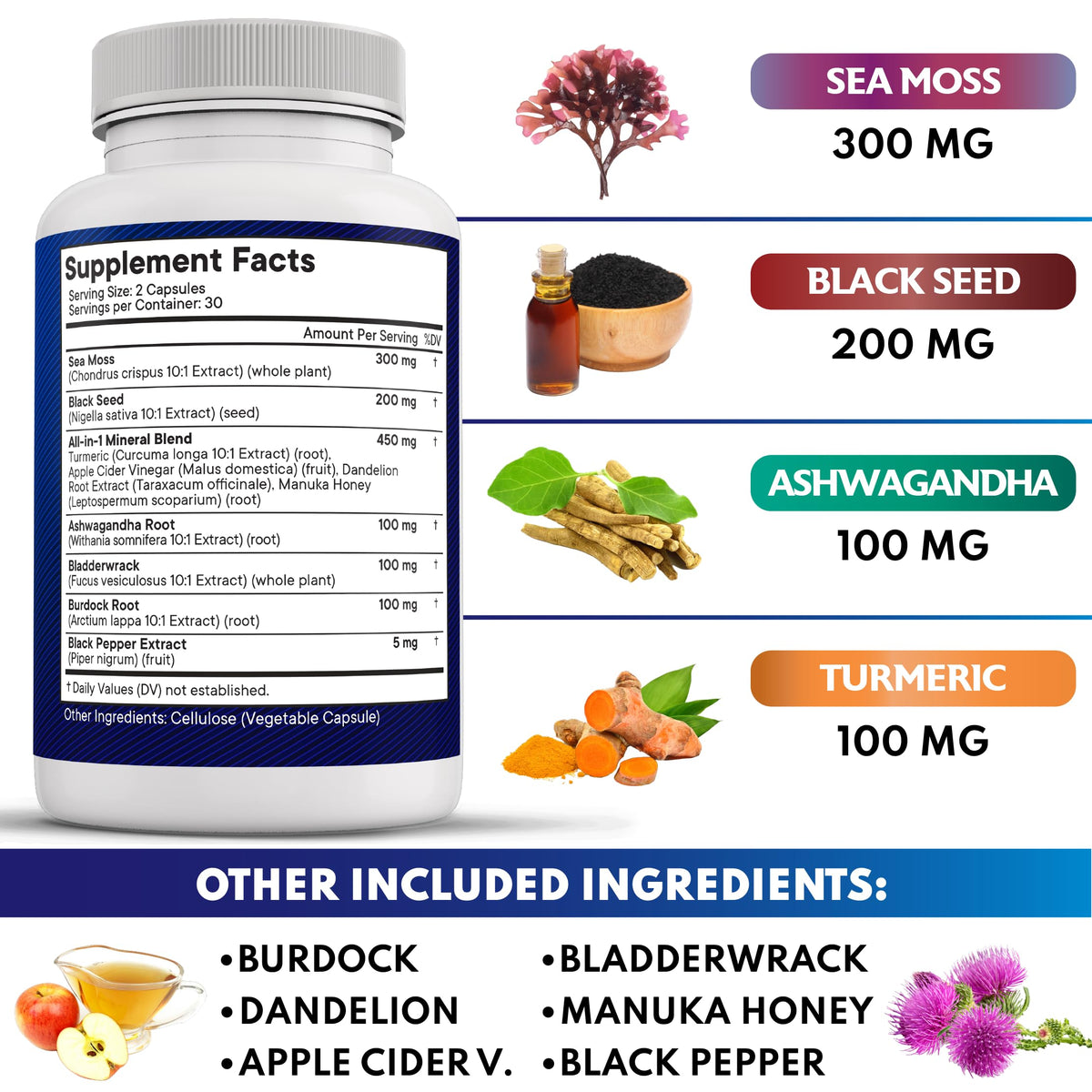Capsules de NEW AGE contenant des algues irlandaises et huile de cumin noir
