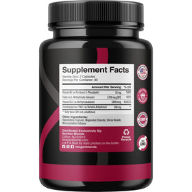 Capsules de NEXGEN BLENDS TMG 500mg sur une surface blanche