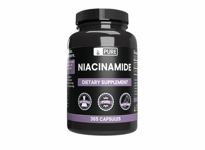 Capsules de Niacinamide PURE ORIGINAL INGREDIENTS en flacon