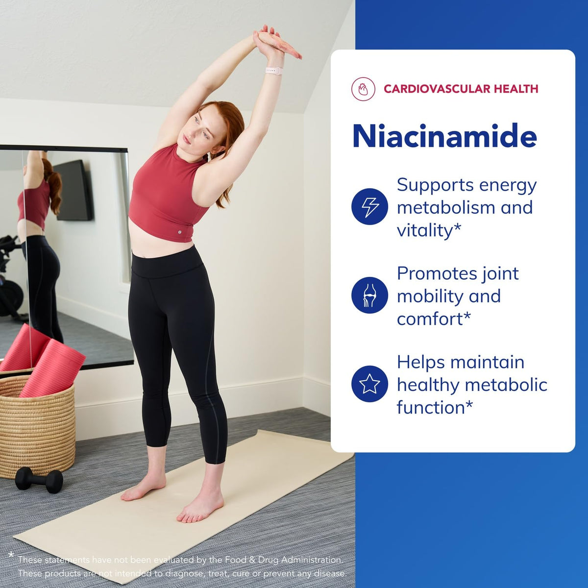 Capsules de Niacinamide sur fond blanc