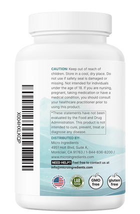 Capsules de Niacine 500mg Micro Ingredients sur fond blanc