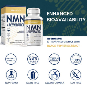 Capsules de NMN en main sur fond neutre