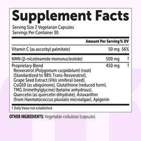 Capsules de NMN Micro Ingredients sur un fond neutre