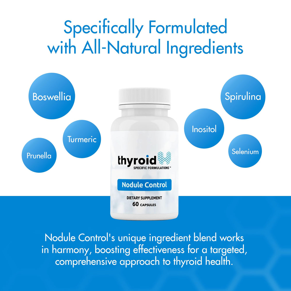 Capsules de Nodule Control sur une surface blanche