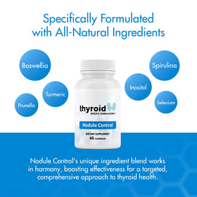 Capsules de Nodule Control sur une surface blanche