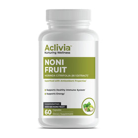 Capsules de noni Aclivia 4000 mg en bouteille vue de face