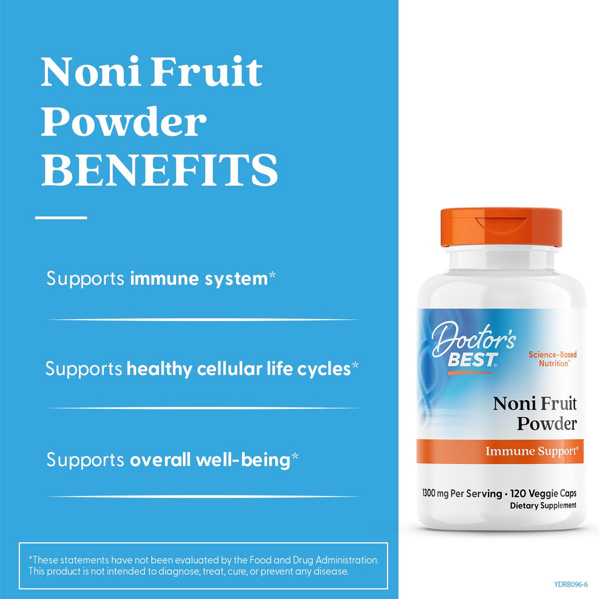 Capsules de Noni Doctor's BEST sur fond blanc