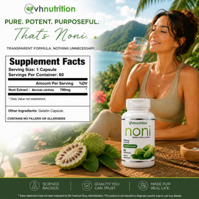 Capsules de Noni VH Nutrition, contenant 60 capsules