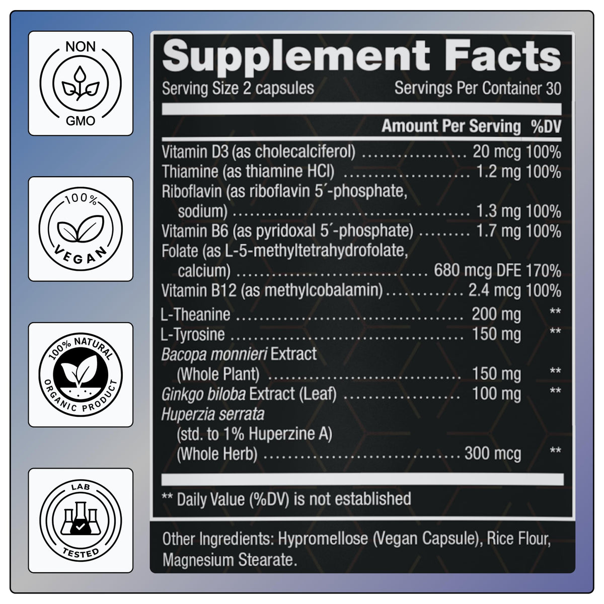 Capsules de NOVIQ B-Complex 11-en-1 sur une table en bois