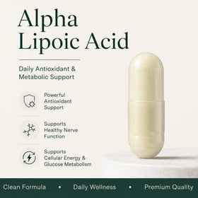 Capsules de Nuray Acide Alpha Lipoïque 300mg en gros plan