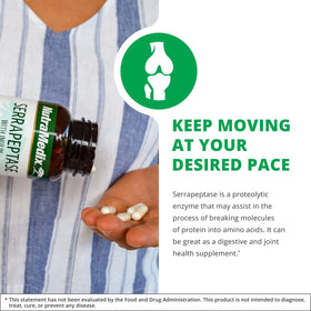 Capsules de NutraMedix Serrapeptase sur fond blanc