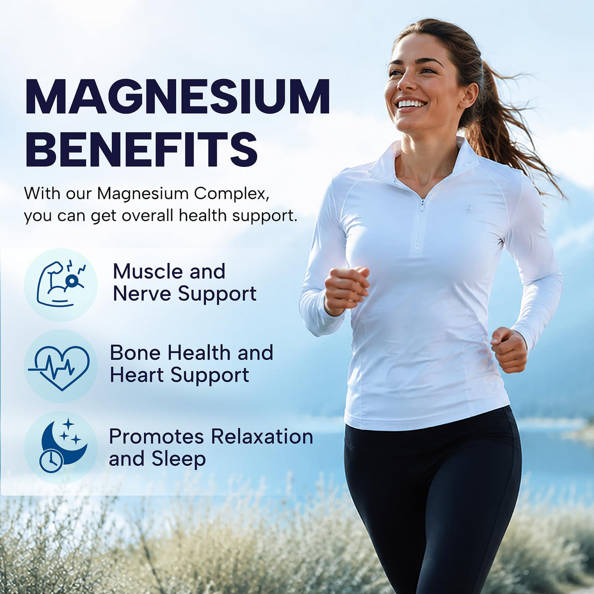 Capsules de NUTRAVER Complexe de Magnésium sur une table