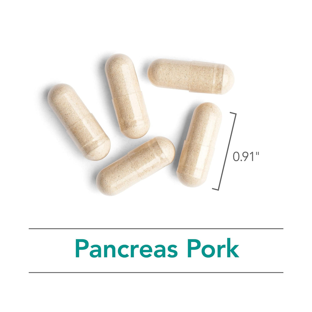 Capsules de NutriCology Pancreas Natural Glandular dans une cuillère
