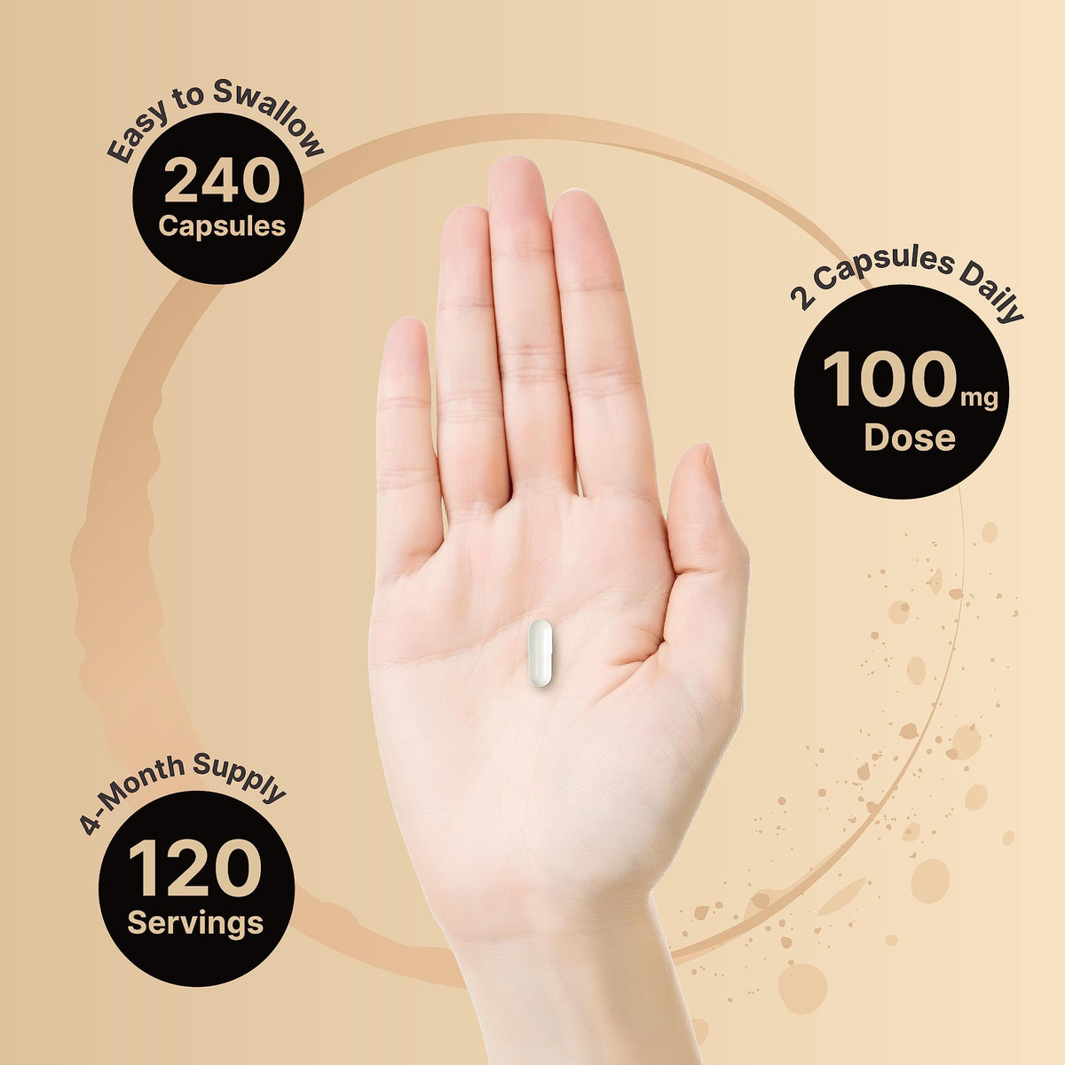 Capsules de P5P Vitamine B6 NatureBell dans une cuillère