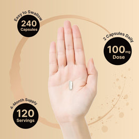 Capsules de P5P Vitamine B6 NatureBell dans une cuillère