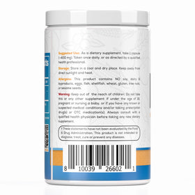 Capsules de Palmitoylethanolamide HARVEST NATURALS 400mg - présentation des capsules