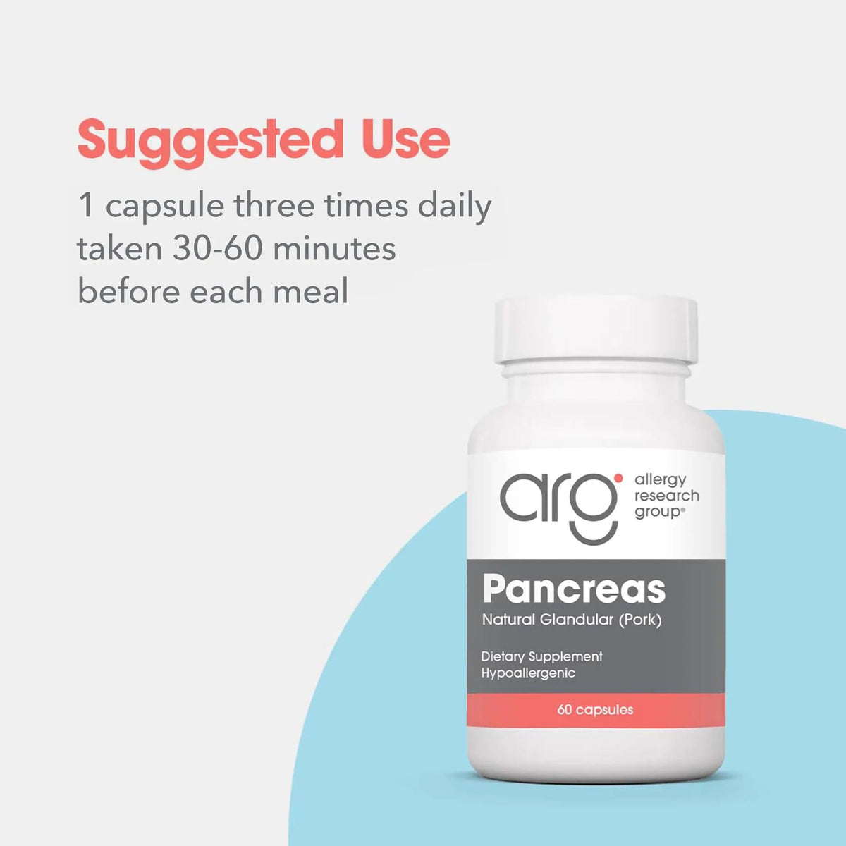 Capsules de Pancreas Glandulaire sur un fond blanc