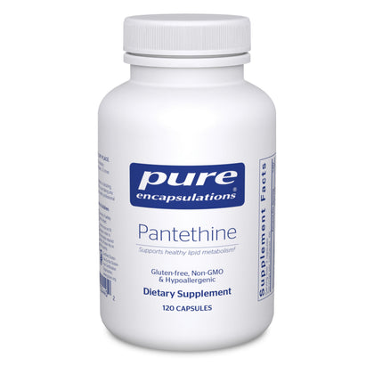 Capsules de Pantethine Pure Encapsulations, vue de face