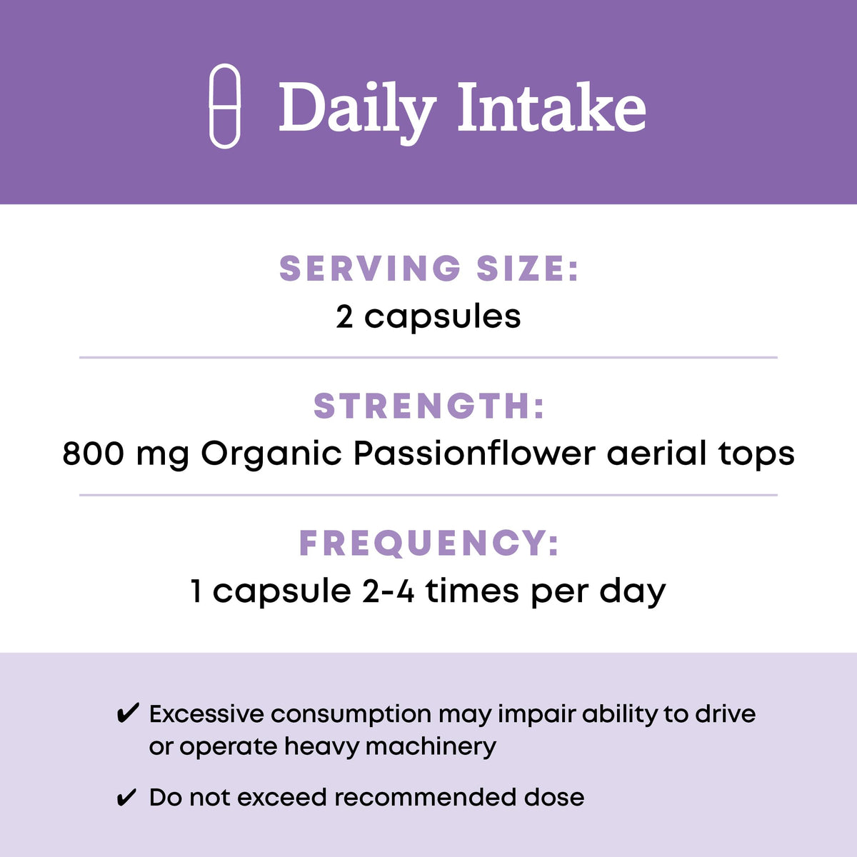 Capsules de passiflore Oregon's Wild Harvest avec une cuillère pour dosage