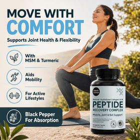 Capsules de Peptide use Complex Atlantic Naturals sur une surface blanche
