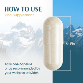 Capsules de picolinate de zinc 50 mg de Vykee Nutrition sur une table