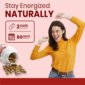 Capsules de poivre de cayenne ForestVibe avec un verre d'eau