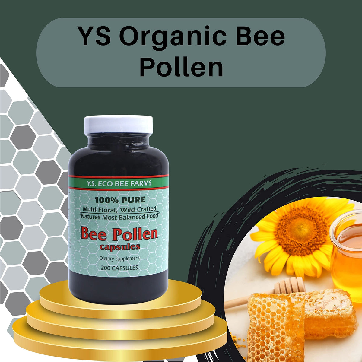 Capsules de pollen d'abeille sur fond blanc